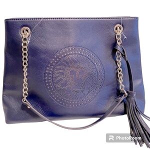 (NWT) Anne Klein Shoulder Handbag with Tassel | Leo Lion Logo
